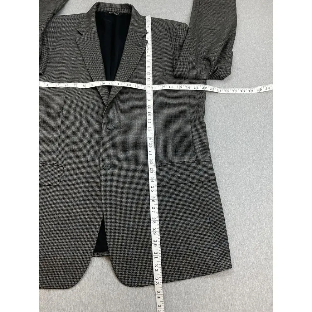 Jos A Bank Blazer Mens 43L‎ 100% Wool Houndstooth 2 Button Single Breasted